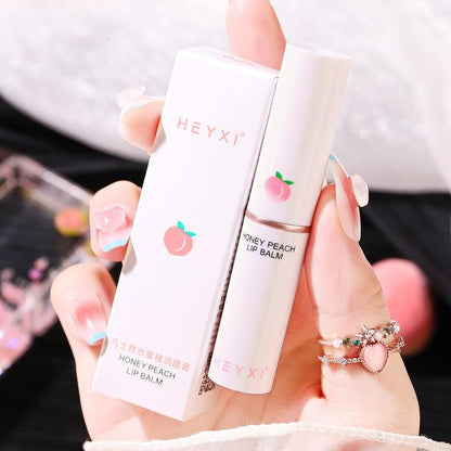 Honey Peach Lip Care Lip Balm, Temperature Color Changing Lip Balm, Moisturizing Lip Mask Lip Gel Lip Moisturizer Comfort Dry Lips, Glossy Lipstick Lip Glaze Stick, Lighter Lipstick