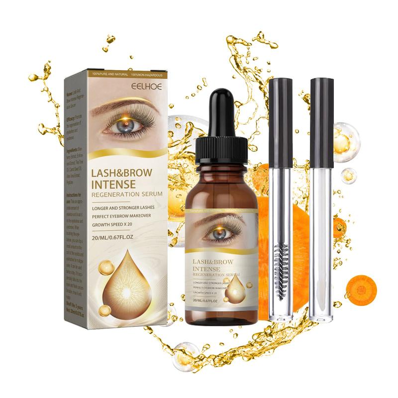 Eyelash & Eyebrow Intense Serum, 1 Box Nourishing Serum & Brush & Scraper, Eye Lash Extensions Product for Women & Girls