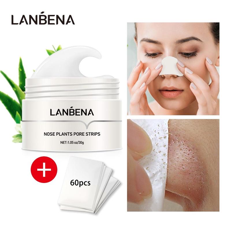 LANBENA Blackhead Remover Peel Off Mask for Face and Nose Aloe extract Facial Peeling Acne Cleansing Nose Pore Strips Skincare