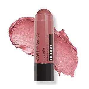 wet n wild Mega Glo Makeup Stick, Buildable Color, Versatile Use, Cruelty-Free & Vegan - Current Jam Blush Glitter