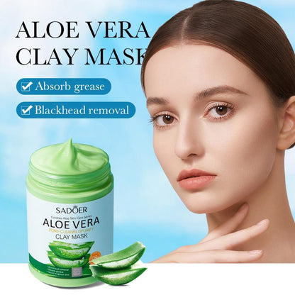 Aloe Vera Clay Mask, Deep Cleansing Pore Cleaning Face Mask, Moisturizing Facial Mask, Face Care Product for Women & Men