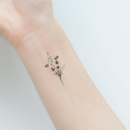 Long Lasting Temporary Tattoos (1 Piece), Flower Pattern Tattoo Stickers For Party Makeup Show