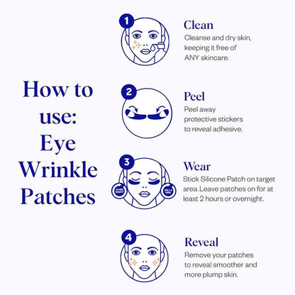 Wrinkles Schminkles Eye Wrinkle Patches (Reusable Medical Grade Silicone Patches) - Set of 3 Pairs