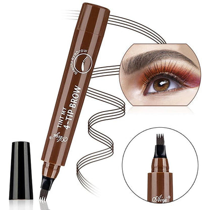 Four Claw Liquid Eye Brow Pen, 1 Count Waterproof Long-lasting Eyebrow Pencil, Sweat-proof Smoothing Tip Brow Styling Pen for Daily Use