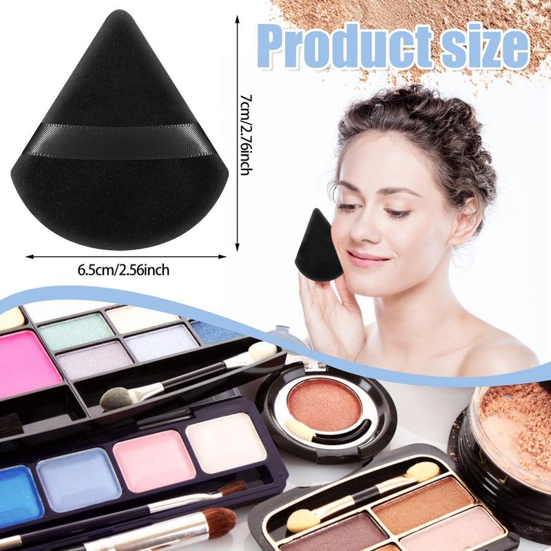 Face Soft Triangle Powder Puffs, 10/20/50pcs Soft Triangle Powder Puff  for Loose Powder, Dry & Wet Use Makeup Tool for Blending & Facial Detailing