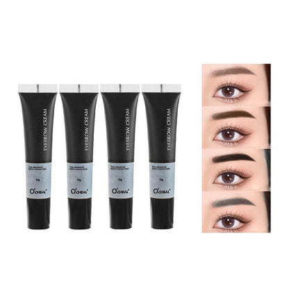 Long Lasting Semi-permanent Eyebrow Gel, 4pcs/set Film Forming Dye Eyebrow Cream, Eyebrow Makeup Product for Women & Girls