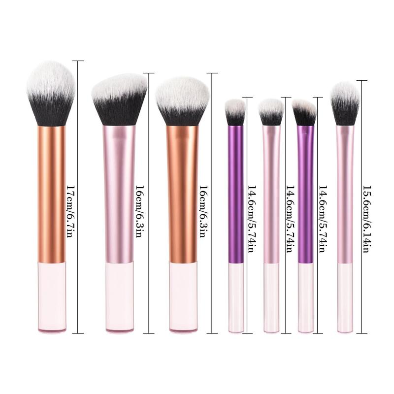 Makeup Brush with Clear Handle, Versatile Soft Makeup Brushes for Foundation, Powder, Concealers, Eye Shadows, Blush, Lip Balm, Brushes with Soft Bristles & Comfortable Grip for Beginners, Cosmetic Brush Set