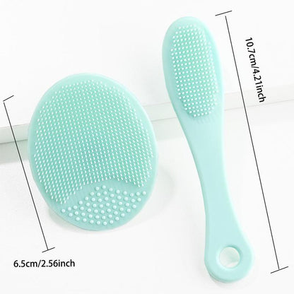 2pcs Portable Facial Cleansing Brush & Nose Cleaning Brush, Face Scrubber Set, Face Cleaning Tool For Daily Use