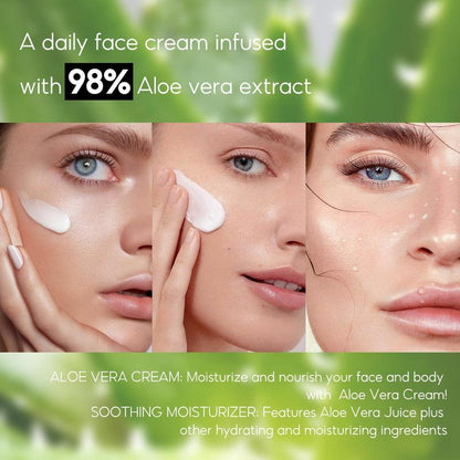 50ml Aloe Vera Moisturizing Cream, Hydrating Nourishing Skin Care Cream, Spring Deep Nourishing Comfort Skin Cream for All Skin Types, Summer Skin Care Products