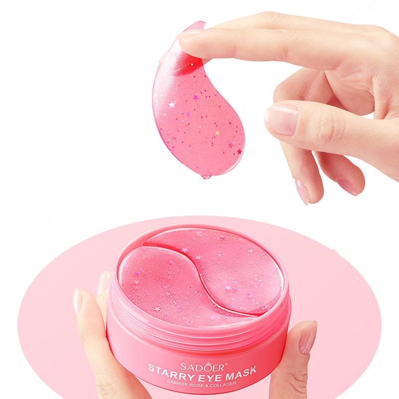 Summer Starry Eye Mask, 60pcs/set Moisturizing & Rejuvenating Eye Mask Reducing Dark Circles Puffiness, Daily Hydrating Soothing Under Eye Patches for Puffy Eyes and Dark Circles, Comfort Under Eye Mask for Dark Circles, Back to School?Skin Care Product