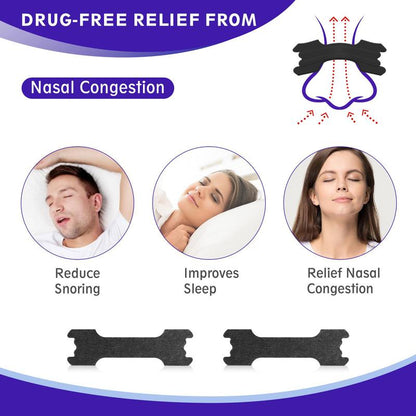 Breathable Anti-snoring Skincare Nasal Strip, 60pcs/set Nose Magnet Breathing Sleeping Snoring Relief Nasal Sticker, Home Skincare Product, Summer Must Haves, Back to School, Nasal Tape for Good Sleeping