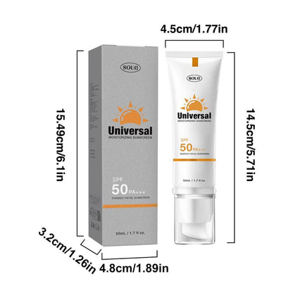 50ml UV Protection Sunscreen Cream, 1/2 Counts SPF50 PA+++ Moisturizing Sunscreen Cream, Brightening Skin Moisturizing Cream