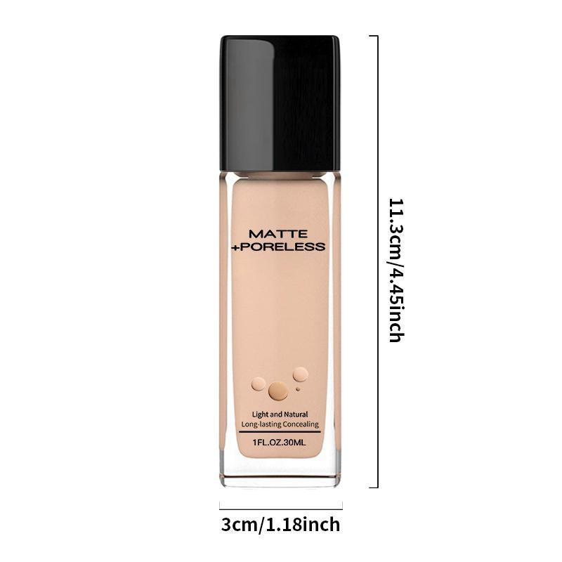 Matte Oil-free Liquid Foundation, Lightweight Moisturizing Foundation, Medium Coverage Makeup Product for Women & Girls