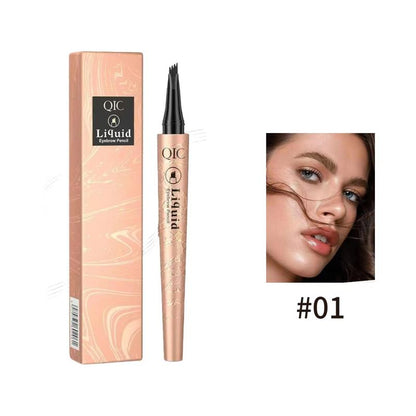 Waterproof Liquid Four-claws Eyebrow Pencil, Long Lasting Eyebrow Pencil, Sweat Proof High Pigmented Brow Shading & Filling Pencil, Makeup Tool Easy To Apply