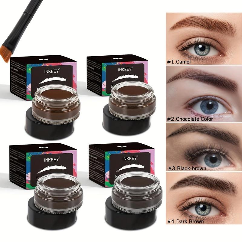 Waterproof Eyebrow Tint, 4pcs/set Long Lasting Eyebrow Tinted Cream, Smudge Proof Eye Brow Coloring Styling Cream, Eyebrow Tinted Shaping Cream, Eye Brow Coloring Styling Cream, Eye Makeup Products