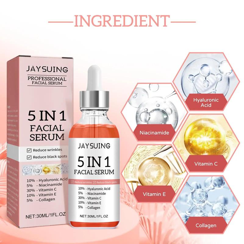 5 in 1?Hyaluronic?Acid Face Serum for Women,?Moisturizing?Facial Care Essence for Firming Skin, Comfort?Hydrating Facial Skin Care?Moisturizer for Daily Use