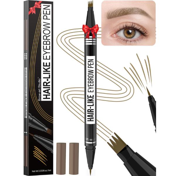 iMethod Microblading Eyebrow Pencil, 2-in-1 Waterproof Eyebrow Pen with 4 Tip Brow Pen and Ultra-Precise Brow Pencil, with Dual-ended Eyebrow Brush, Eyebrow Makeup for Natural Looking Eyebrows