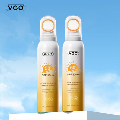 VGO-Crystal Sunscreen Spray SPF 50 PA +++ Waterproof Sweatproof High-efficiency sunscreen Fine mist spray Facial Bright