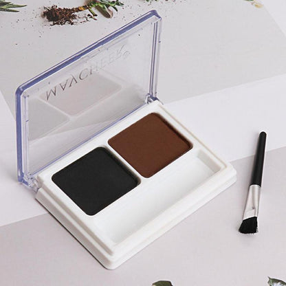 2 Color Eyebrow Powder Palette, Waterproof Long Lasting Eyebrow Powder, Smudge Proof Eye Brow Powder, High Pigmented Eye Brow Shading & Filling Powder