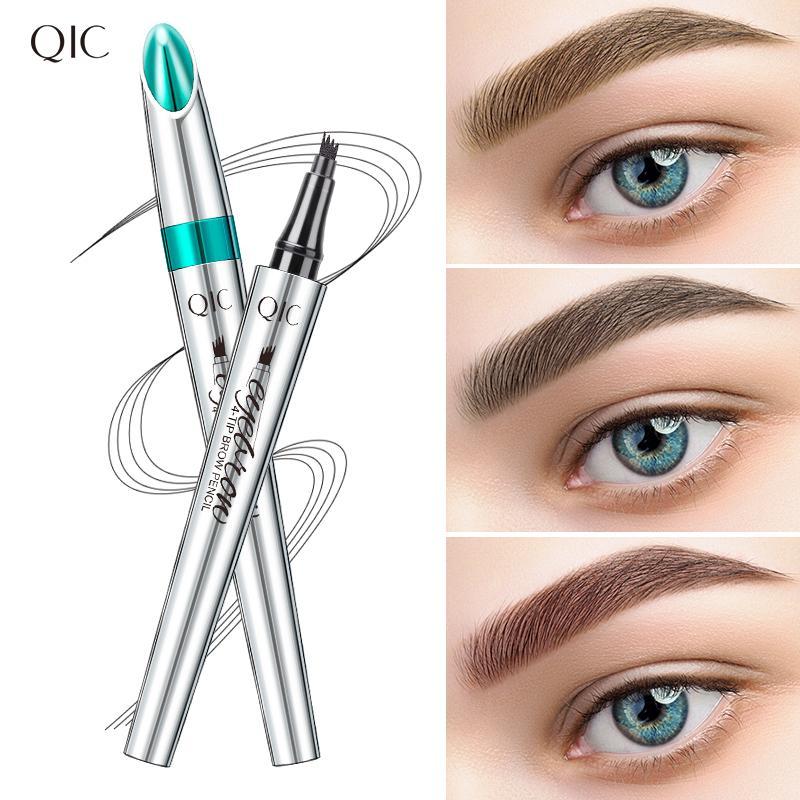 Angled Design Liquid Eyebrow Pencil, Waterproof Long Lasting Brow Makeup Pen for Thick and Sparse Brows