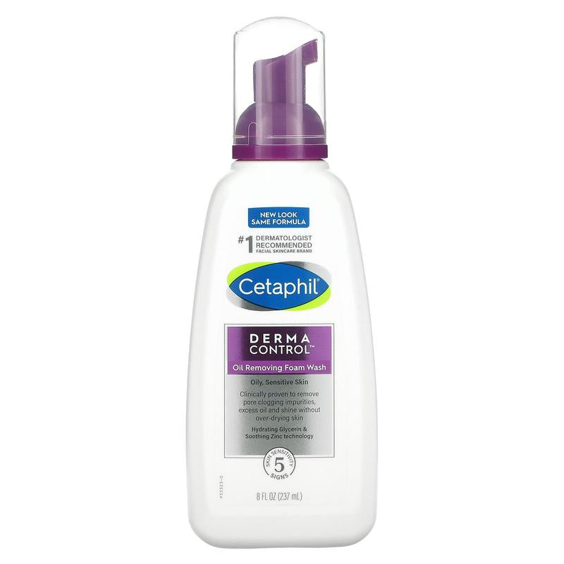 Cetaphil Derma Control, Oil Removing Foam Wash, 8 fl oz (237 ml)