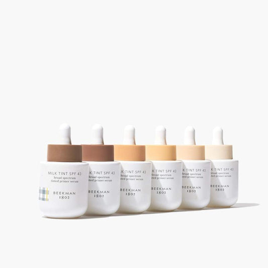 Beekman 1802 Milk Tint SPF 43 Tinted Primer Serum with Weightless Finish for Flawless No-Makeup Look - 7 Shades Available - 30ml