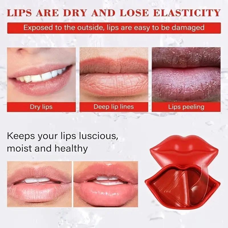 Mildly Moisturizing Lip Care Mask, 1 Set Cherry Hydrating Lip Patch, Lip Moisturizer for Women & Girls, Lip Care Product