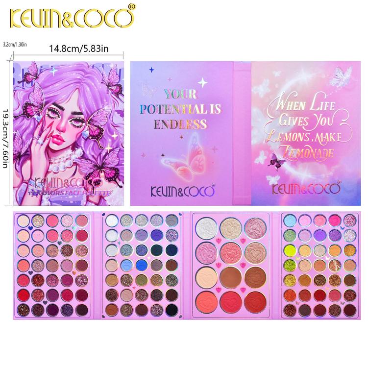 117 Color Eyeshadow Palette, Matte and Glitter Shimmering Eye Shadow Makeup Palette, High Pigmented Colorful Eye Makeup Products, Summer Makeup