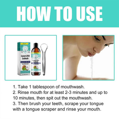 100ml Mouthwash & 3 Counts Tongue Scraper, Oral Care Products for Men & Women, Daily Oral Care Products, Cruel Summer