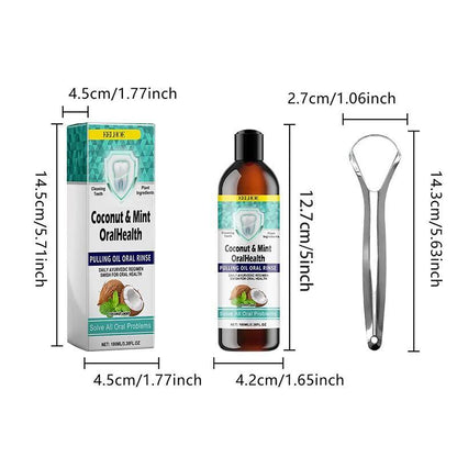 100ml Mouthwash & 3 Counts Tongue Scraper, Oral Care Products for Men & Women, Daily Oral Care Products, Cruel Summer