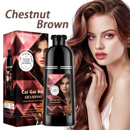 CAIGAIBAI Hair Dye Shampoo 3 in 1 Herbal Ingredients Long-lasting & Coverage for Gray Hair,400ML, Haircare, Hair Dye, Color,