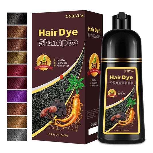 Herbal Hair Color Shampoo:Instant Gray Coverage+99.99%-Choose Your Shade! Hair Dye Shampoo Haircare Product