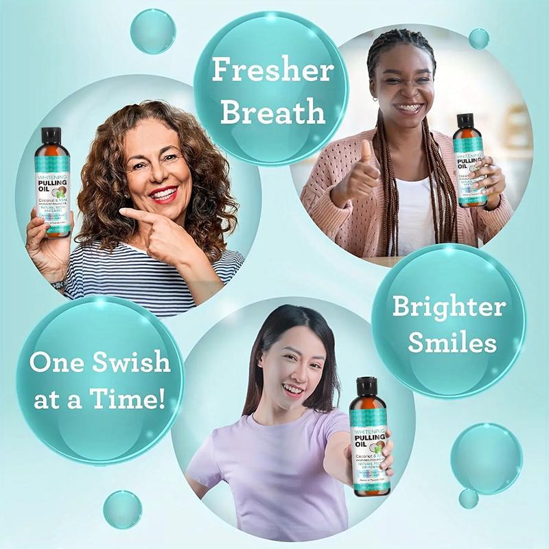 Summer Gifts, Comfort Coconut & Mint Essential Oil, Natural Teeth Oil Mouthwash, Oral Health, Fresh Breath, Clean and Care Gum