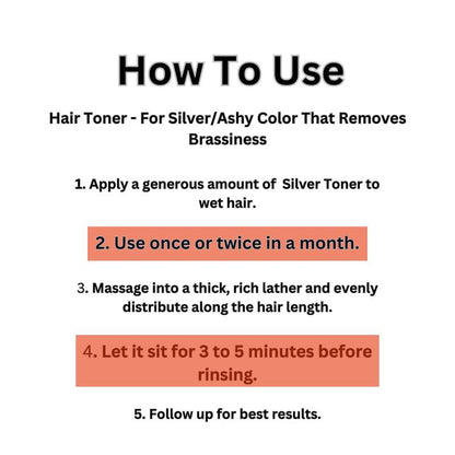 Hair Toner - For Silver/Ashy Color That Removes Brassiness-Haircare