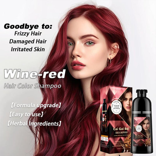 Wine-red Hair Color Shampoo for Gray Hair Instant Hair Dye Shampoo for Men & Women-3 in 1 Color Shampoo for Dark Hair-Colors in Minutes-Long Lasting-Safe & Easy to Use. hair dye  Salon Haircare Blonde Bowl Dark Brown Herbal Peroxide Silicone