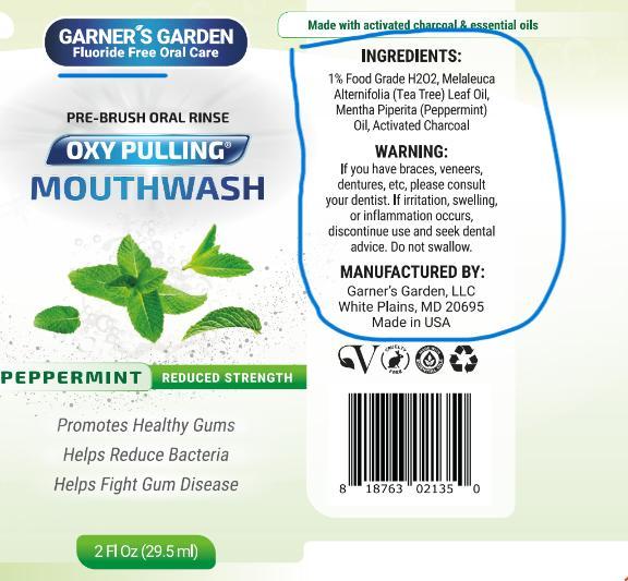 Garner's Garden Oxy Pulling Pre-Brush Mouthwash