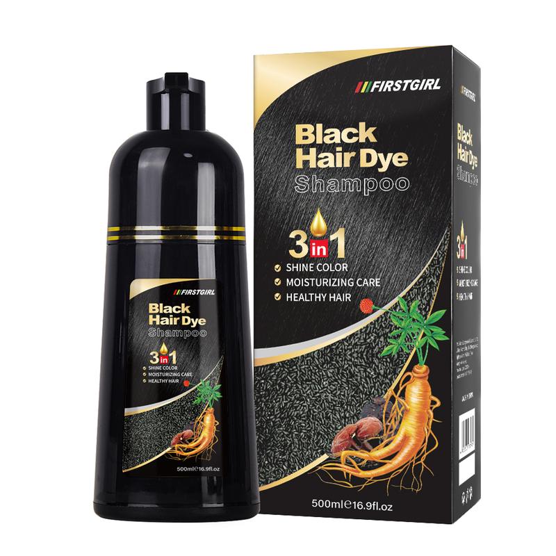 Hair dye Shampoo, Quick hair dye,hair care,Fruity aroma-Black & Brown-3-In-1 Color Plant extracts-Long Lasting 400 Ml Ammonia-Free