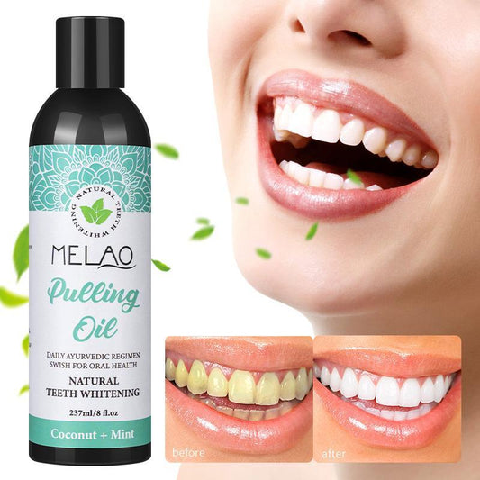 Coconut Oil Pulling with 7 Natural Essential Oils and Vitamin D, E, K2, Alcohol Free Mouthwash (Mickey D), Helps with Fresh Breath, Teeth Whitening, Gum Health (8 Fl. Oz) - 1 Pack concentrated oralhygieneproducts