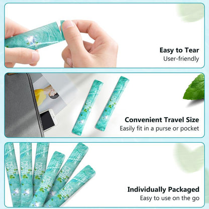 Mint-flavored travel portable 30-pack mouthwash, travel, portable, mouthwash, oral health