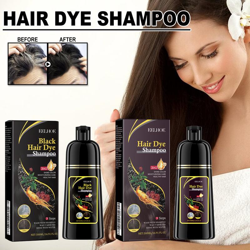 Hair Dye Shampoo-Black Hair Color Shampoo Instant 3 in 1 +99% Gray Hair Coverage - Herbal Ingredients - Multiple Colors Available Haircare