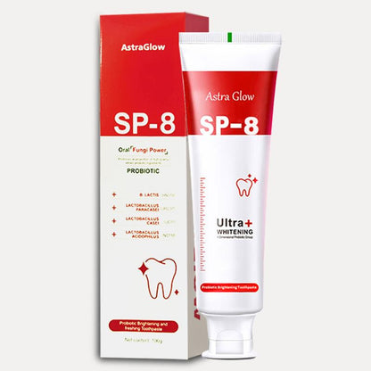 SP8 Probiotic Toothpaste: Improved Formula for Stain Removal, Yellow Teeth Prevention, and Fresh Breath