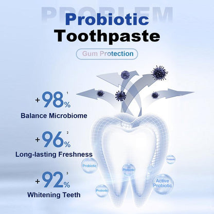 SP8 Probiotic Toothpaste: Improved Formula for Stain Removal, Yellow Teeth Prevention, and Fresh Breath