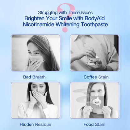 BodyAid Whitening Peach Toothpaste with Fresh Breath and Stain Remove