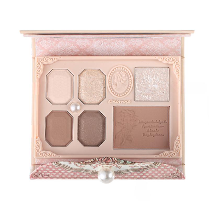 Colorrose Pearl Relief Comprehensive Palette Eyeshadow Makeup - Choose from 2 Color Schemes - Daily Milk Tea or Gentle Mocha - Cosmetic