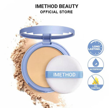 iMethod Oil Control Face Pressed Powder, Matte Smooth Setting Powder Makeup, Waterproof Long Lasting Finishing Powder, Flawless Lightweight Face Cosmetics, Cruelty-free