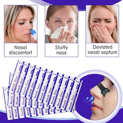 Nose Strips, 120pcs/set Nose Strips for Breathing, Nasal Strips for Snoring Relief, Drug-free Nose Strips for Nose Congestion Relief, Personal Skincare Product