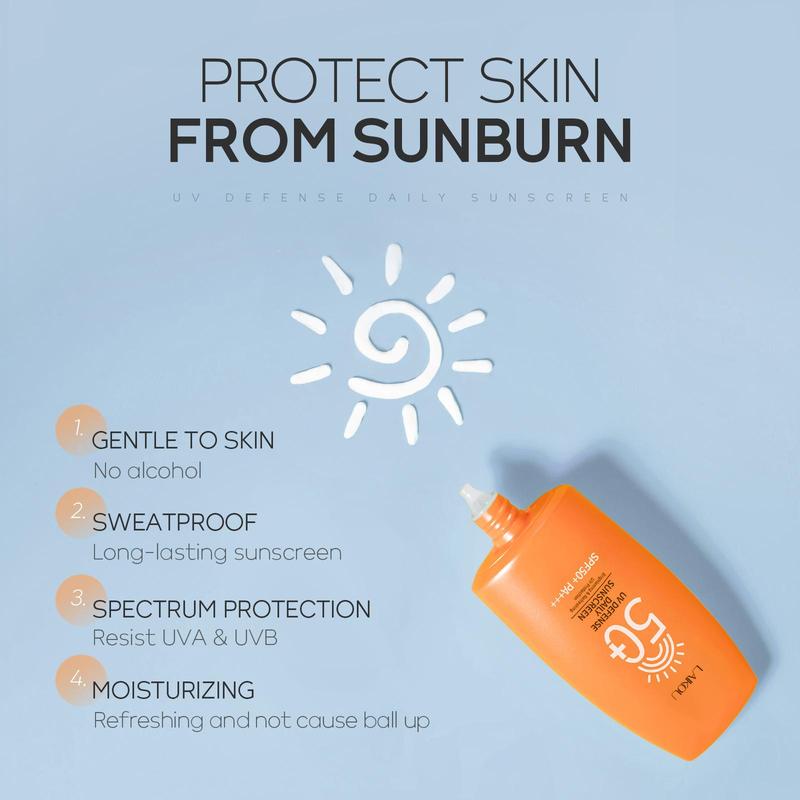 Sun Ray Protection Cream, 4 Counts/set Long Lasting Sunscreen, Moisturizing Sunscreen, Sweatproof Daily Sunscreen, Facial Skin Care Product