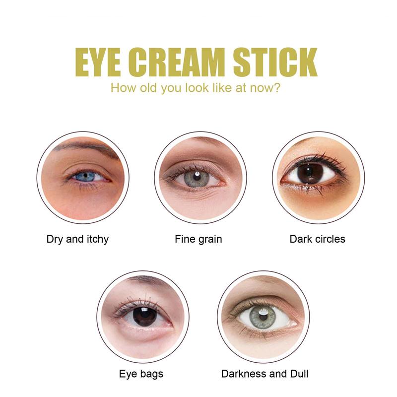 Snail Eye Skincare Cream Stick, Moisturizing Eye Cream Stick, Reducing The Look Of Wrinkles and Fine Lines, Eye Care Product for Women & Men, Back to School