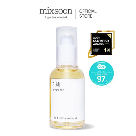 [mixsoon Official Store] Bean Essence 30ml/50ml, Exfoliating & Hydrating Essence, Sebum/Dead Skin Cell Care Essence, Clear and Smooth Skin Essence, Nutritious Nourishing Ingredient Essence, Hypoallergenic Skincare, Vegan Essence Moisture Serums