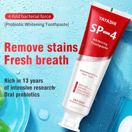 Delivery 1 days,SP-4 Toothpaste Fresh Breath Toothpaste,SP-4 Probiotics Whitening Toothpaste, Promotes Healthy Teeth and Gums, Prevents Tartar, Whitens Teeth (1pcs-120g)